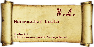 Wermescher Leila névjegykártya