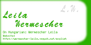 leila wermescher business card